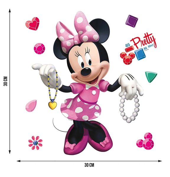 Dětská samolepka na zeď Minnie, Disney | 30 x 30 cm | DDKS 1084