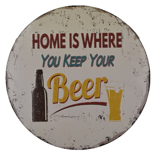 Cedule značka Home Is Where You Keed Yours Beer