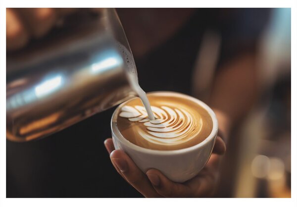 Obraz latte art v šálku