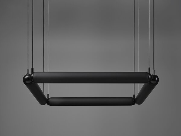 Brokis Závěsné svítidlo Puro Contour square 800, PC1073 Stmívání, řízení: ON/OFF (bez stmívání), Barva skla: Triplex opál, Povrchová úprava baldachýnu a montury: kov - černý matný komaxit
