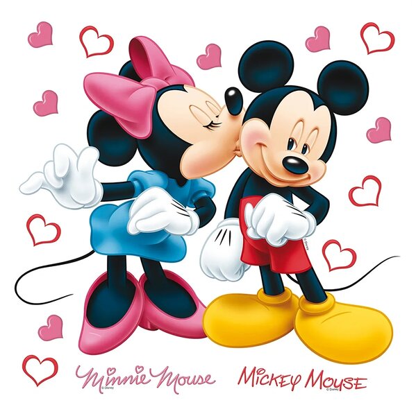 Dětská samolepka na zeď Minnie A Mickey, Disney | 30 x 30 cm | DDKS 1085