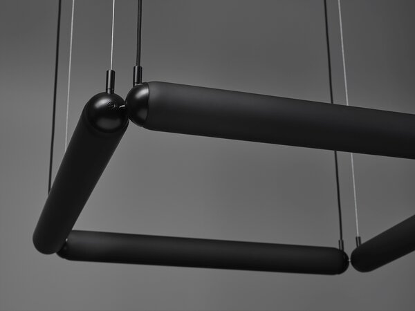 Brokis Závěsné svítidlo Puro Contour square 800, PC1073 Stmívání, řízení: ON/OFF (bez stmívání), Barva skla: Triplex opál, Povrchová úprava baldachýnu a montury: kov - černý matný komaxit