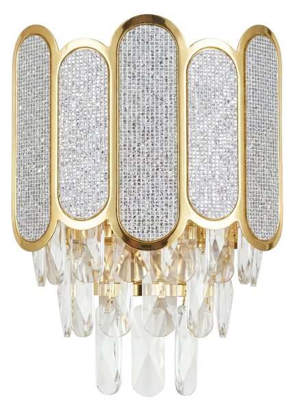Toolight Nástěnné osvětlení Crystal SWE108-W zlaté