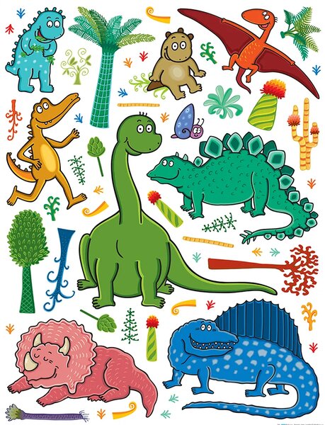 Dětská samolepka na zeď Dinosauři | 65 x 85 cm | DK1048