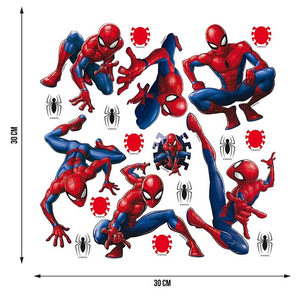Dětská samolepka na zeď Marvel Spider-Man, Disney | 30 x 30 cm | DDKS 1090