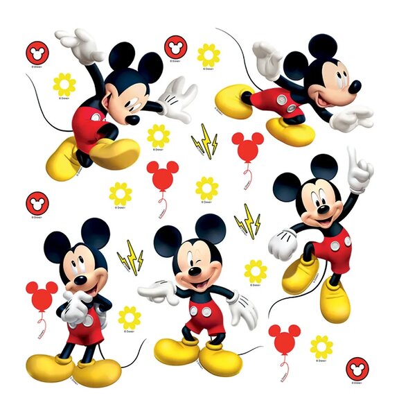Dětská samolepka na zeď Mickey Mouse, Disney | 30 x 30 cm | DDKS 3802
