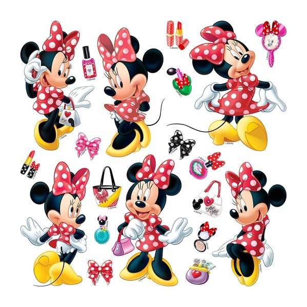 Dětská samolepka na zeď Minnie Mouse, Disney | 30 x 30 cm | DDKS 3813