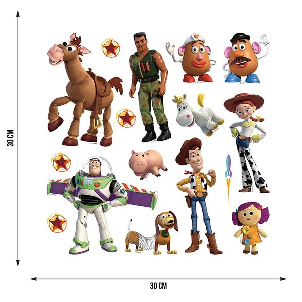 Dětská samolepka na zeď Toy Story, Disney | 30 x 30 cm | DDKS 3810