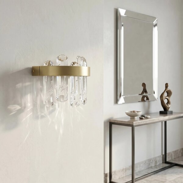 Toolight Nástěnné LED osvětlení Crystal SWE075-W kartáčovaná zlatá