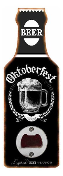 Ceduľa Otvárač na fľaše Beer - Oktoberfest 20x7x1 cm