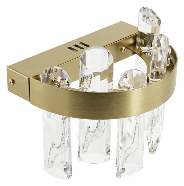Toolight Nástěnné LED osvětlení Crystal SWE075-W kartáčovaná zlatá