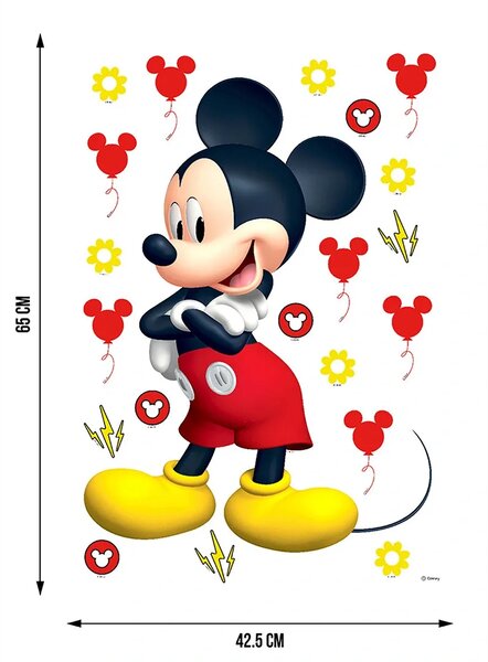 Dětská samolepka na zeď Mickey Mouse, Disney | 42.5 x 65 cm | DDK 1725