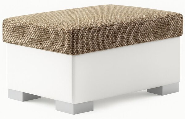 Taburet ROKO (85 x 38) cm – s úložným prostorem cappucino / bílá