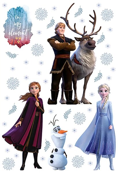 Dětská samolepka na zeď Ledové Království – Mrazivá Zima, Disney | 42.5 x 65 cm | DDK 1731