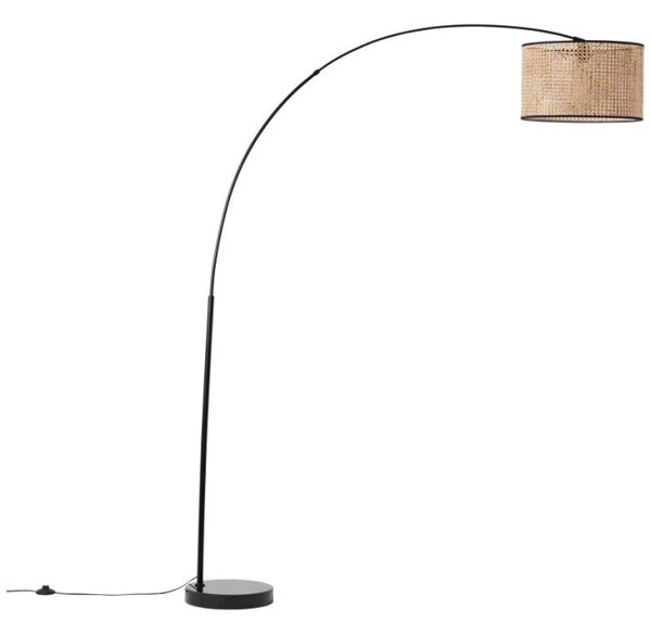 Brilliant 93138/06 Oblouková stojací lampa WILEY přírodní RATAN