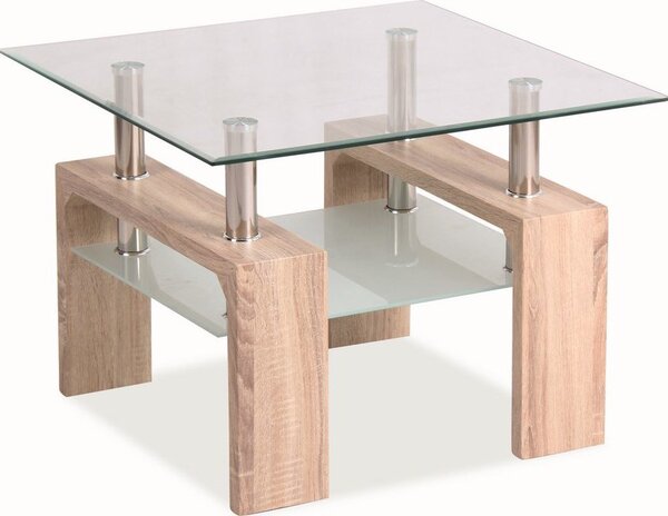 Casarredo Konferenční stolek LISA D BASIC, dub sonoma/sklo