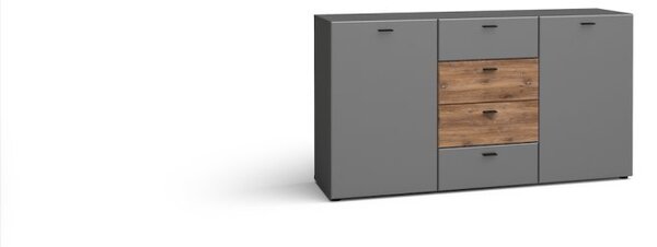 Komoda MILANES 150 grafit mat / dub flagstaff (150 x 81) cm