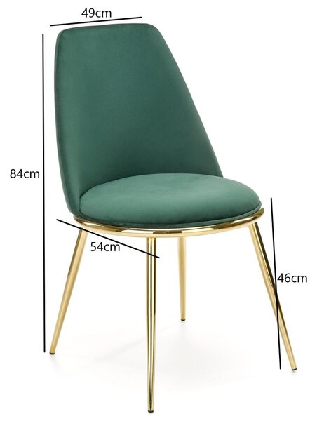 Židle K460 tmavě zelená (49 x 84) cm