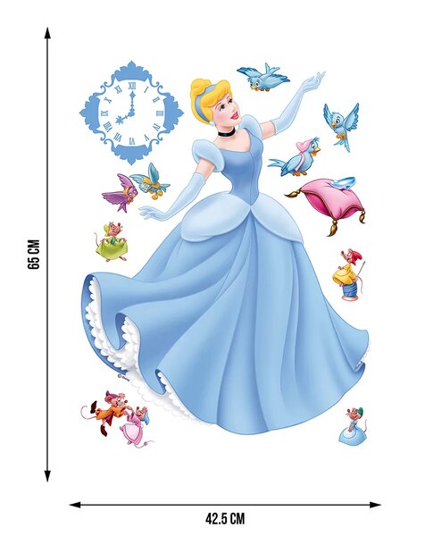 Dětská samolepka na zeď Popelka, Disney | 42.5 x 65 cm | DDK 1759