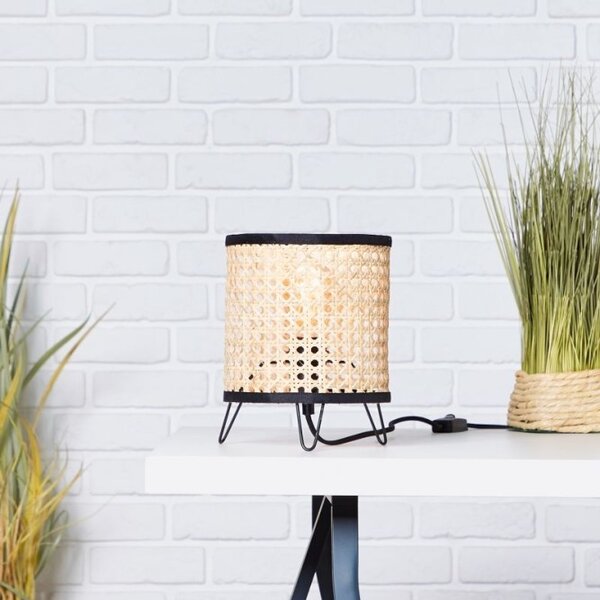 Brilliant 99089/09 Stolní lampa WILEY s RATANEM