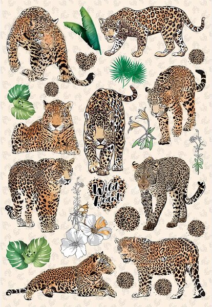Samolepka na zeď Safari Leopardi | 42.5 x 65 cm | DSM3463