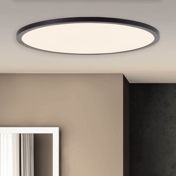 Brilliant HK19479S76 Stmívatelné LED svítidlo TUCO černé, průměr 50cm, RC, CCT, DIM, Night Light