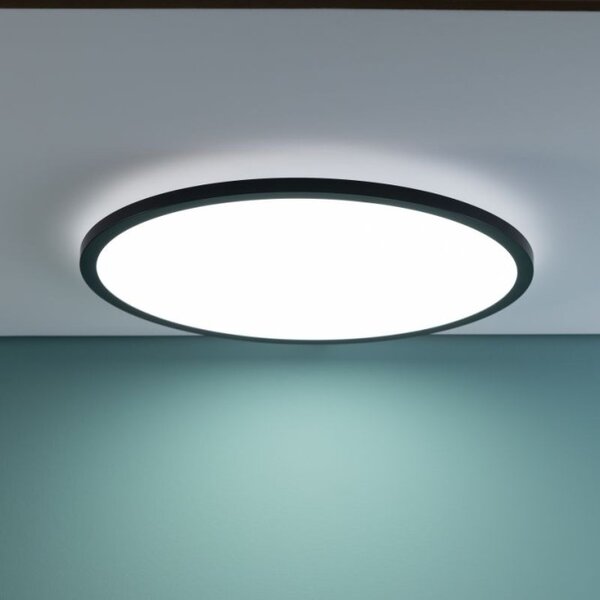 Brilliant HK19479S76 Stmívatelné LED svítidlo TUCO černé, průměr 50cm, RC, CCT, DIM, Night Light