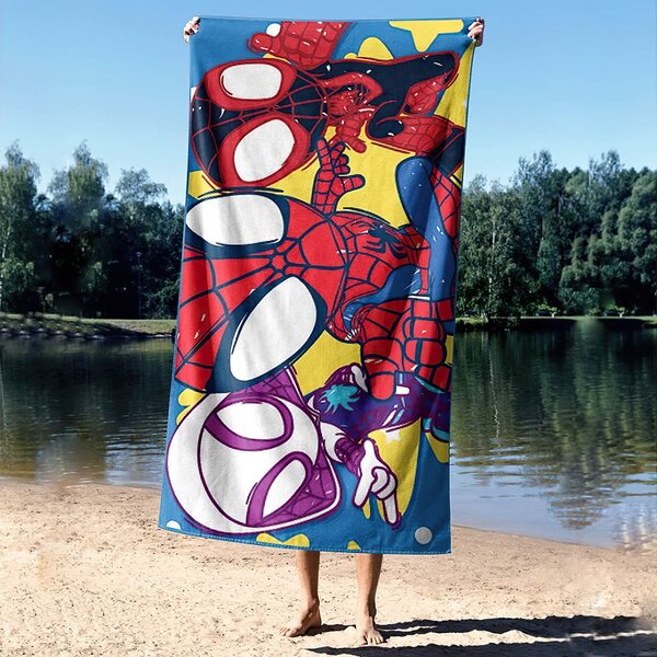 Carbotex Osuška SPIDEY PŘIPRAVENI DO AKCE, modrá, froté, 70x140cm