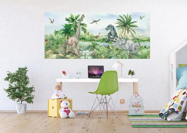 Dětská vliesová fototapeta na zed' Pradávný Svět | 170 x 75 cm | DFTDNH5505