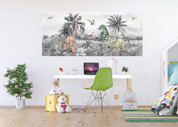 Dětská vliesová fototapeta na zed' Pradávný Svět | 170 x 75 cm | DFTDNH5503