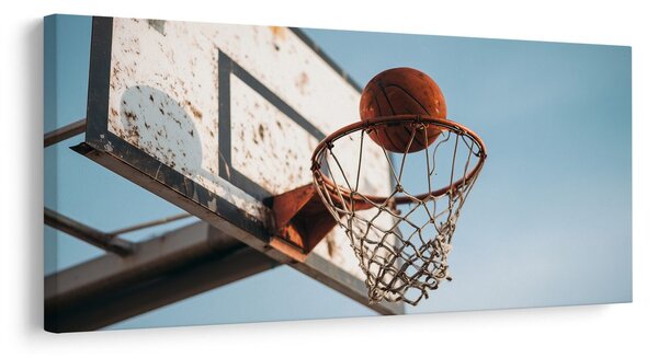 Obraz míč v basketbalovém koši