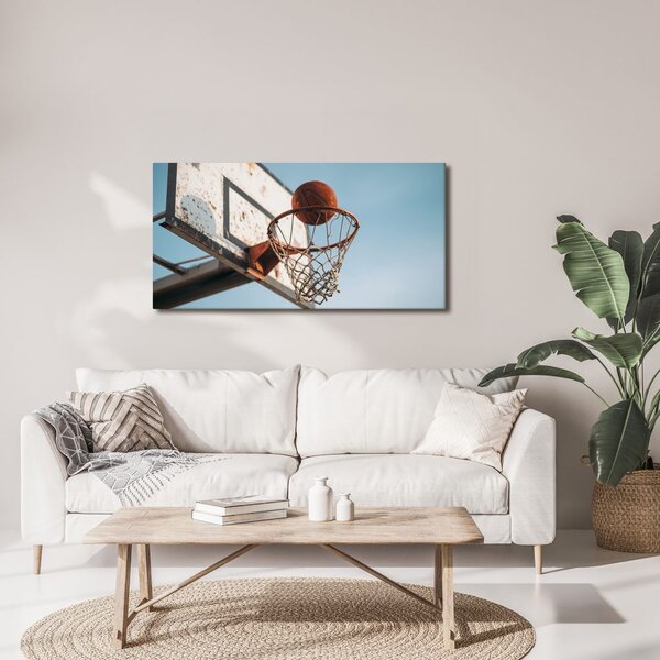 Obraz míč v basketbalovém koši