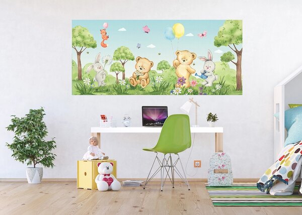 Dětská vliesová fototapeta na zed' Zvířecí Dýchánek | 170 x 75 cm | DFTDNH5513