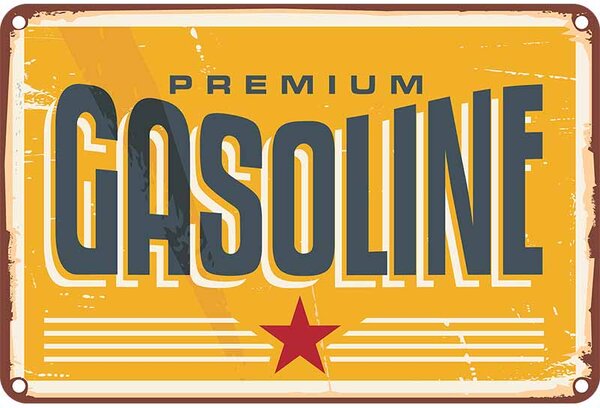 Ceduľa Premium Gasoline 30cm x 20cm Plechová tabuľa
