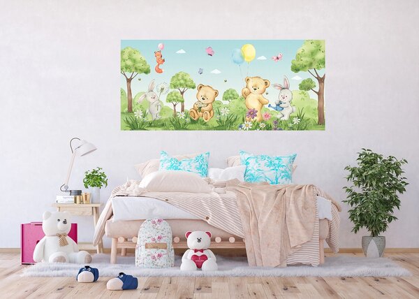 Dětská vliesová fototapeta na zed' Zvířecí Dýchánek | 170 x 75 cm | DFTDNH5513