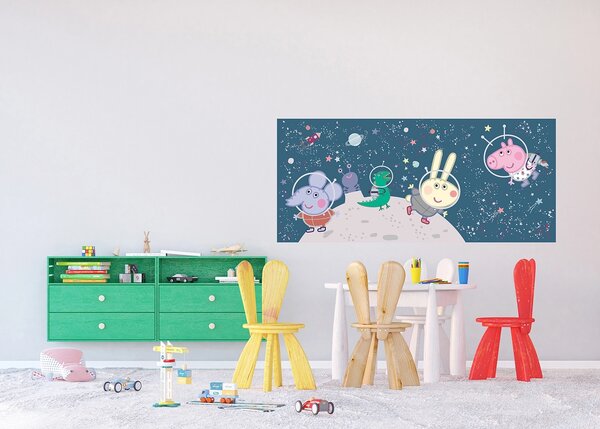 Dětská vliesová fototapeta na zed' Prasátko Peppa Vesmírné Dobrodružství | 170 x 75 cm | DFTDNH5523