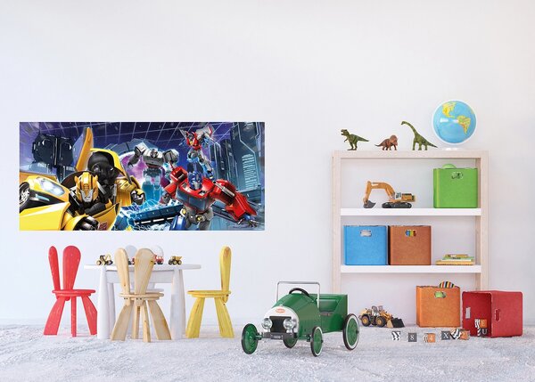 Dětská vliesová fototapeta na zed' Transformers Vzhůru do Boje | 170 x 75 cm | DFTDNH5525