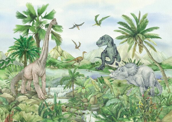 Dětská vliesová fototapeta na zed' Dino | 155 x 110 cm | DFTDNM5283