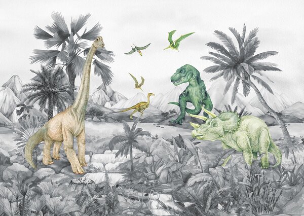 Dětská vliesová fototapeta na zed' Dino | 155 x 110 cm | DFTDNM5281