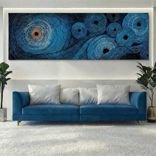 Obraz na plátně - Vesmírné proudy FeelHappy.cz Velikost obrazu (šířka x výška): 60 x 20 cm
