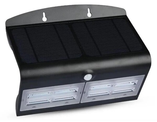 LED Solární nástěnné svítidlo se senzorem LED/7W/3,7V 4000K IP65 4000 mAh černá
