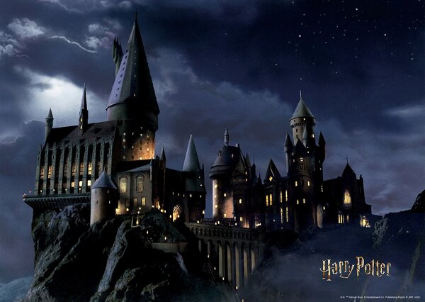 Dětská vliesová fototapeta na zed' Harry Potter Výhled na Bradavice | 155 x 110 cm | DFTDNM7903