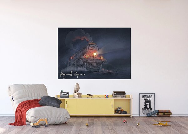 Dětská vliesová fototapeta na zed' Harry Potter Spěšný Vlak do Bradavic | 155 x 110 cm | DFTDNM7909