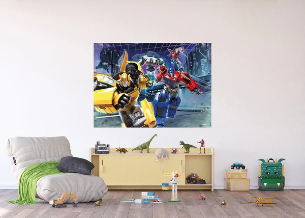 Dětská vliesová fototapeta na zed' Transformers Vzhůru do Boje | 155 x 110 cm | DFTDNM7911