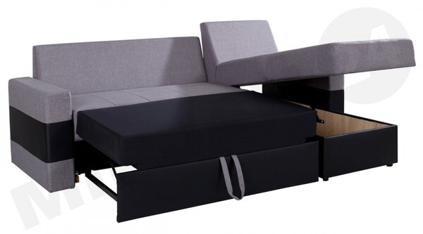 Rohová sedací souprava Deco, Potah: ekokůže Soft 011 + Lux 05, Strana: pravá 5902928045925