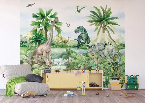 Dětská vliesová fototapeta na zed' Dino | 300 x 270 cm | DDTD4P5093