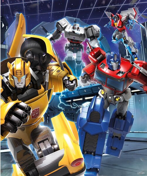 Dětská vliesová fototapeta na zed' Transformers Vzhůru do Boje | 225 x 270 cm | DFTD3P5179
