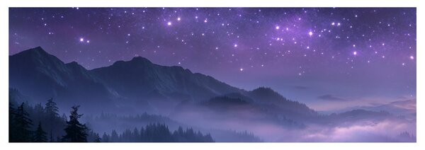 Obraz tajemná krajina pod hvězdami