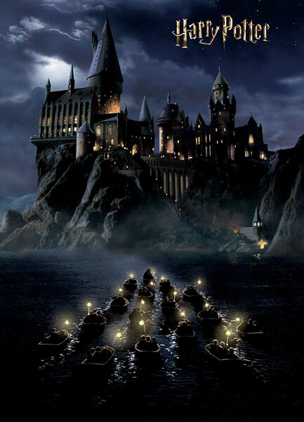 Dětská vliesová fototapeta na zed' Harry Potter a Hrad Bradavice | 182 x 252 cm | DFTDXL1975