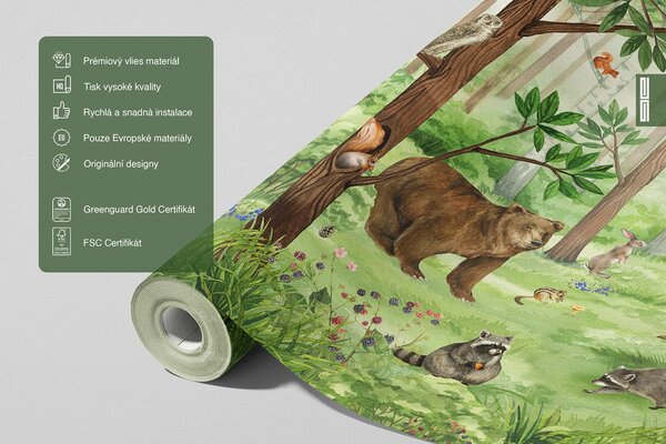 Dětská fototapeta na míru Přátelský Les | Vliesová fototapeta na zed' | DFTD5P3053